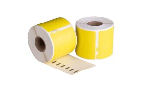 COMPATIBLE TOP DYMO LABELS YELLOW 57x32mm ROL/1.000